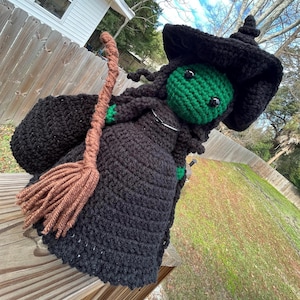 In Stock Elphaba Wicked Crochet 12” Amigurumi Doll