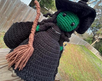 IN STOCK! Elphaba Wicked Crochet 12” Amigurumi Doll