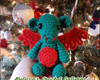 Crochet Pattern ~ Baby Christmas Dragon