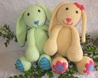 Crochet Patterns - Daisy and Minty the Spring Bunnies