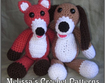Crochet Pattern - The Fox and the Hound Copper and Tod