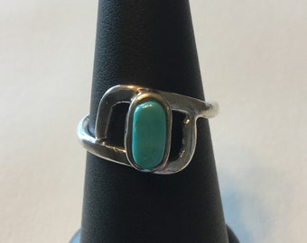 Sterling silver ring with Turqoise stone