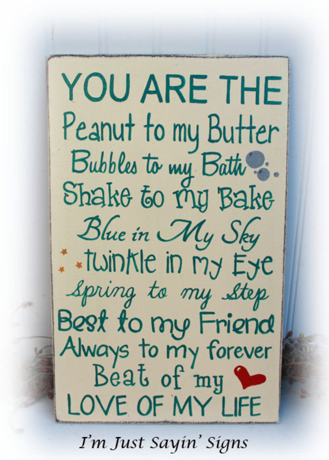 You Are the Peanut to My Butter the Love of My Life Wood Sign Etsy