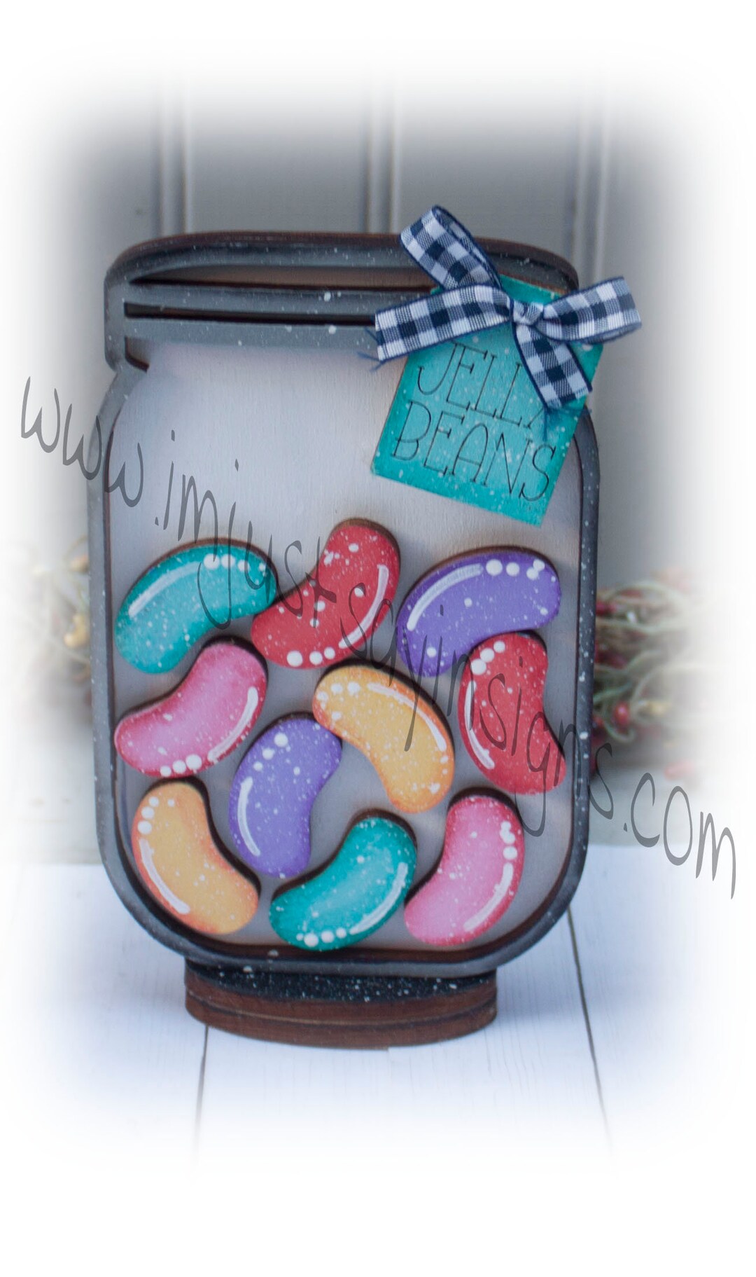 Jelly Bean Tier Tray Decor, Easter Decor, Farmhouse Decor, Easter Tier