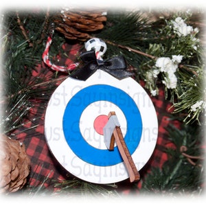 Personalized Ax Throwing Target Christmas Ornament