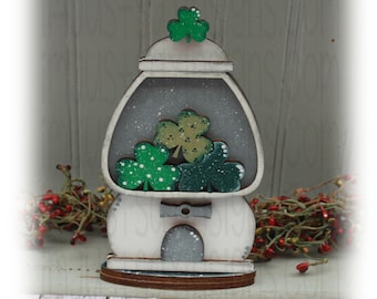 St. Patrick's Day Shamrock Faux BubbleGum Tiered Tray Decor, St Patrick's Day Decor, Shamrock Decor, Tier Tray, St Patricks Sign, Shamrock