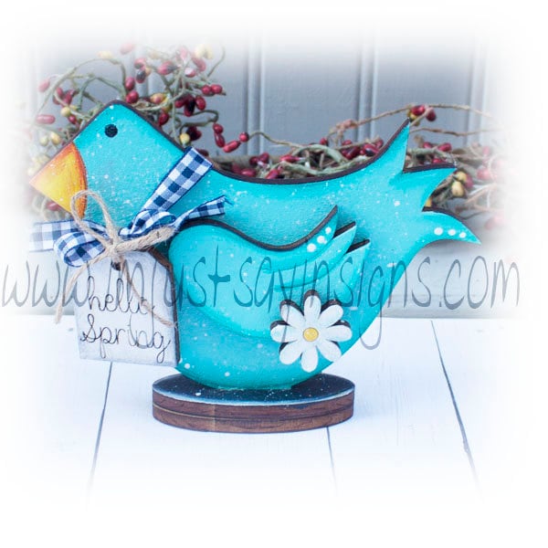 Spring Bird, Tier Tray Decor, Bird Decor, Birdhouse Decor, Spring Tier Tray Decor