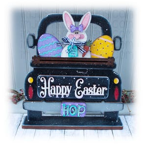 Happy Easter Interchangeable Farm Truck Door Hanger, Front Door Decor, Easter Decor, Bunny Decor, Farm Truck Decor, Farmhouse Decor