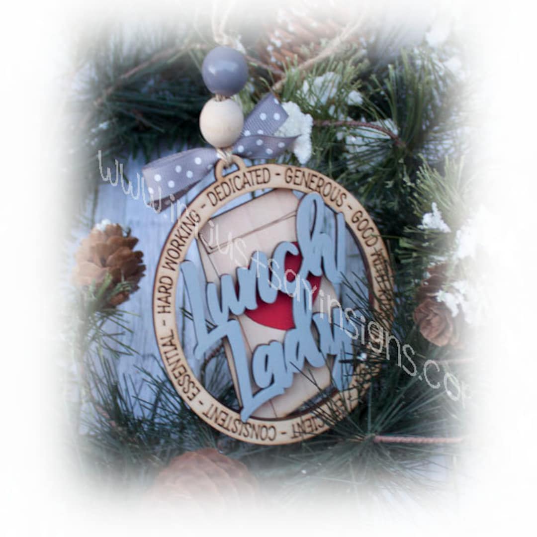 Lunch Lady Christmas Ornament 