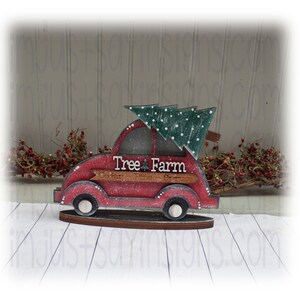 Tree Farm Car Interchangeable, Winter Decor, Christmas Decor, Tier Tray Decor, Christmas Tree Decor, Interchangeable Car Decor