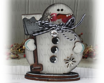 Brrr Snowman with Shovel, Tier tray decor, snowman decor, winter decor, holiday decor, seasonal decor,