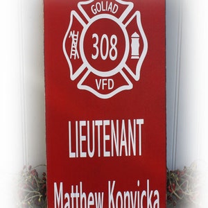 Custom Firefighters Wood Sign