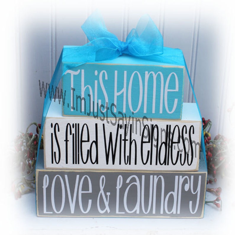 This Home is Filled With Endless Love and Laundry Wood Stacking Blocks ...