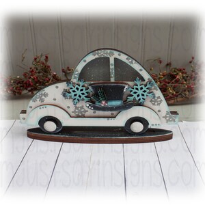 Snowflake WinterCar Interchangeable, Winter Decor, Snowman Decor, Tier Tray Decor,