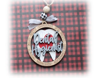 Dental Hygienist  Christmas Ornament-Medical Office Christmas Ornament-Car Charm-Dental Assistant Appreciation Gift