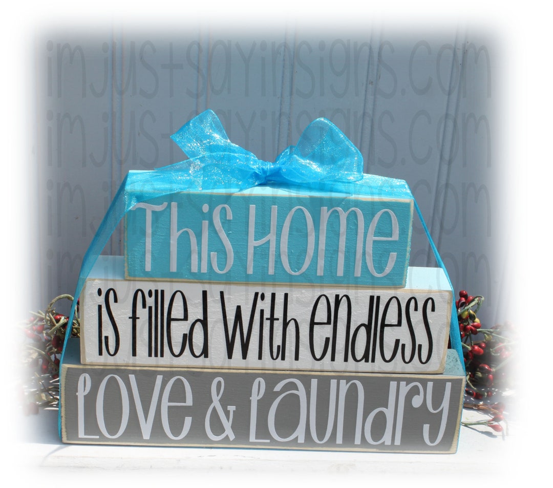 This Home is Filled With Endless Love and Laundry Wood Stacking Blocks ...