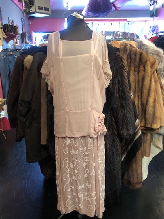 920's Chiffon Beaded Gown