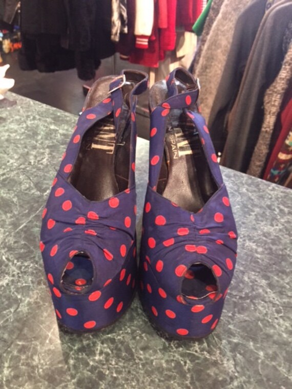 1970s Platforms Navy & Red RARE