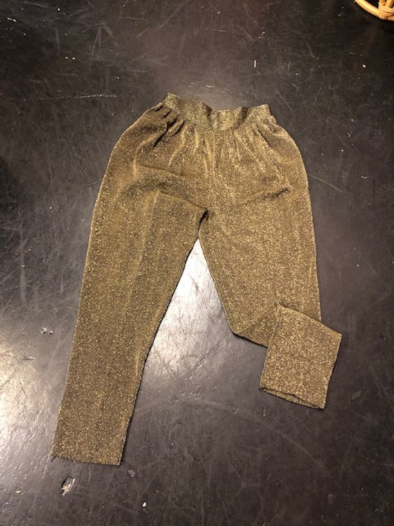 Gold Pants High Waist