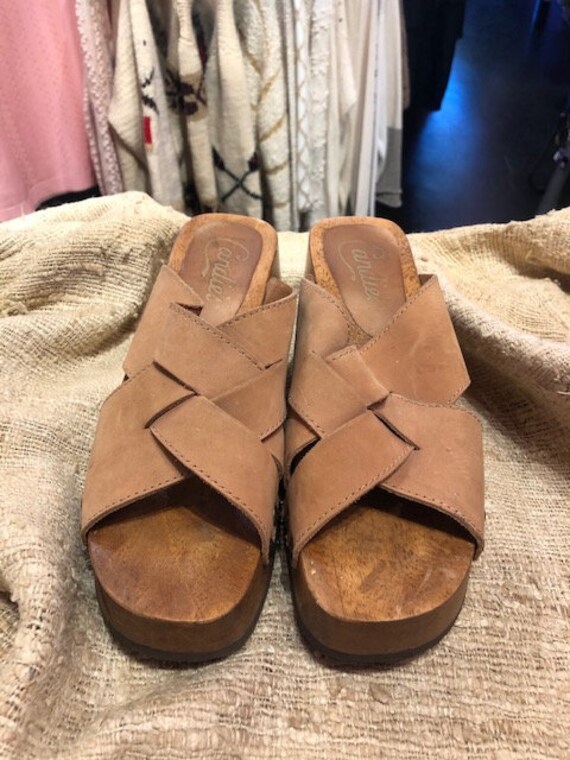 Candies's Tan Clogs/Platforms