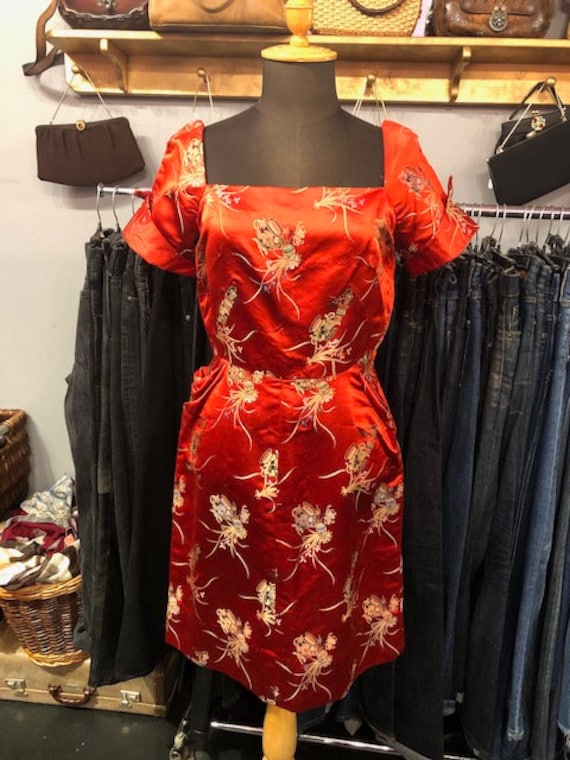 Red Asian 1950's Dress