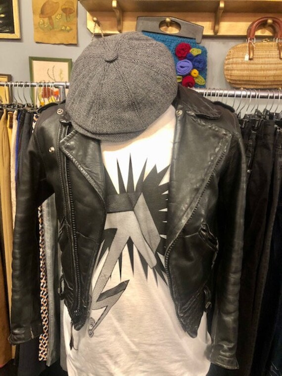 Unisex Motorcycle Black leather Jacket