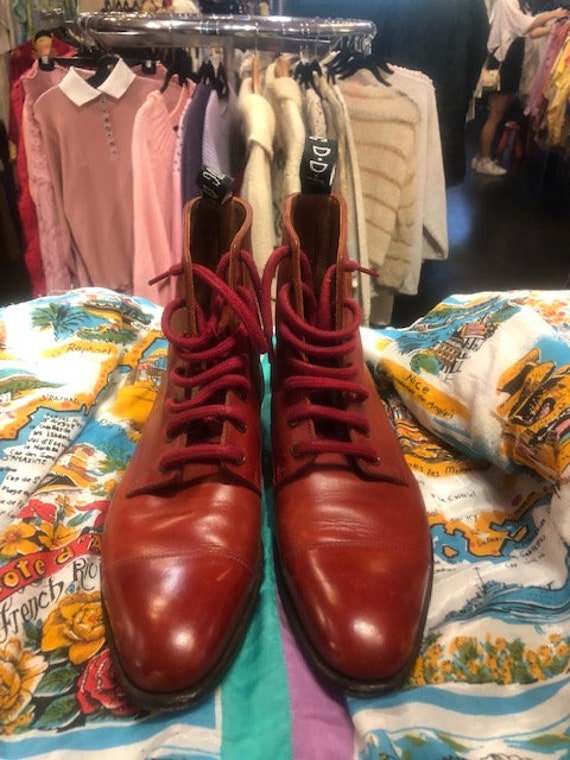 John Fluevog Brown Lace up Boots
