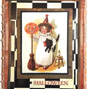 Vintage Halloween Witchy Girl