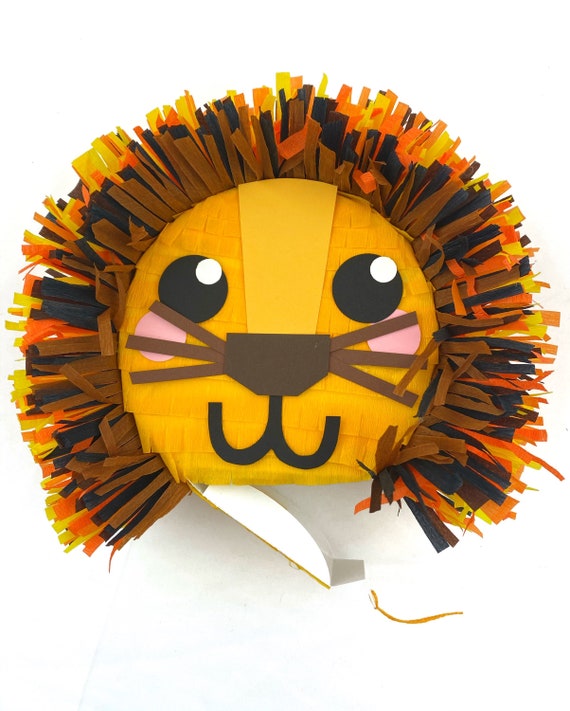 Lion mini Piñata (1), Babylonian, king of the jungle, safari theme party, zoo animals, little animal, circus theme, carnival theme, jungle Il_570xn