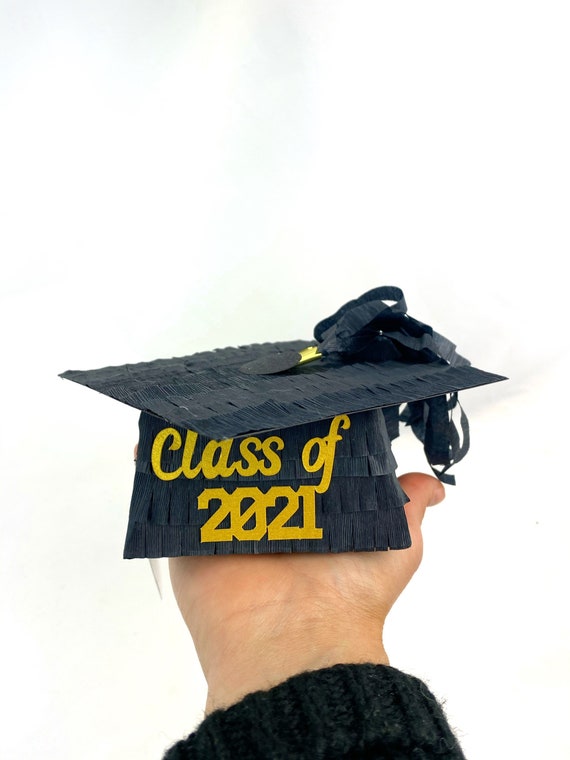 Graduation cap mini piñata (1), grad, Class of 2021, gift for grad , grad ideas gift, Gift box, customized university graduation cap, cap Il_570xn
