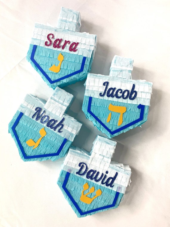 Dreidel tiny Piñatas (4), Hanukkah gift, Jewish traditions, Jewish holiday, Chanukah Il_570xn