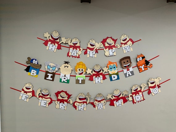 Captain underpants party, Captain underpants book, captain underpants birthday, Captain Underpants Party Banner, Captain Underpants Decor Il_570xn