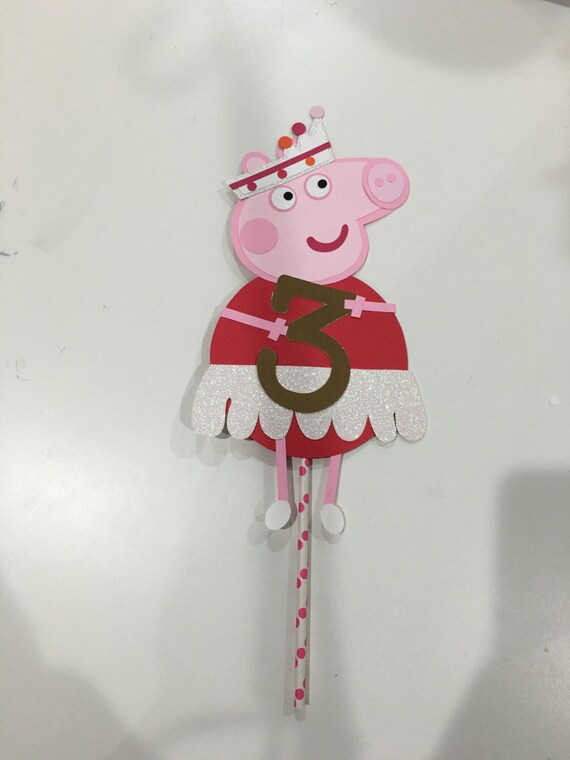Peppa pig party decorations, Peppa pig birthday, Peppa pig cake topper, Peppa pig cake decoration, cake with Peppa, peppa cake decor, peppa Il_570xn