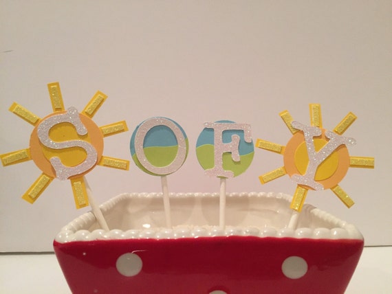 Peppa pig birthday party, Peppa pig name cupcake topper Il_570xn