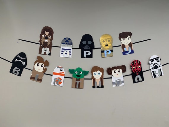 Star Wars banner, Star Wars birthday, Star wars party, star wars characters, star wars, star war decorations, personalized Star Wars banner Il_570xn