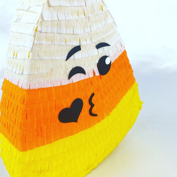 Candy corn Mini Piñata (1), halloween, halloween decorations, Halloween gift, spooky gift, kid friendly Halloween, trick or treat Il_570xn