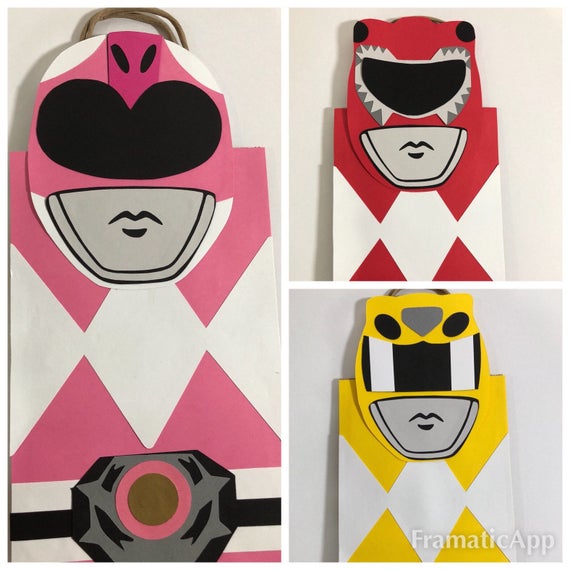 Power rangers, power rangers birthday, power ranger party, power rangers treat bags Il_570xn