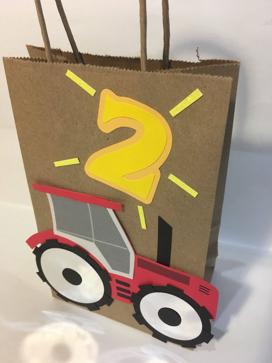 Tractor gift bag tractor party tractor party decorations Etsy