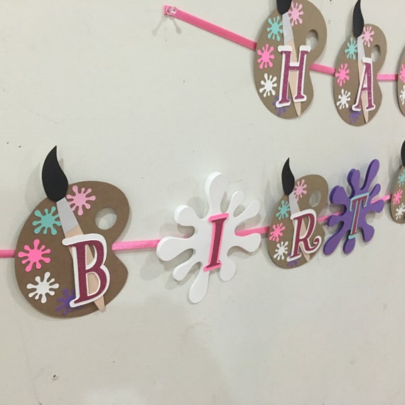 Art party, Art birthday, art theme party, art party decorations, Art birthday party, splash of color theme, art birthday theme Il_570xn