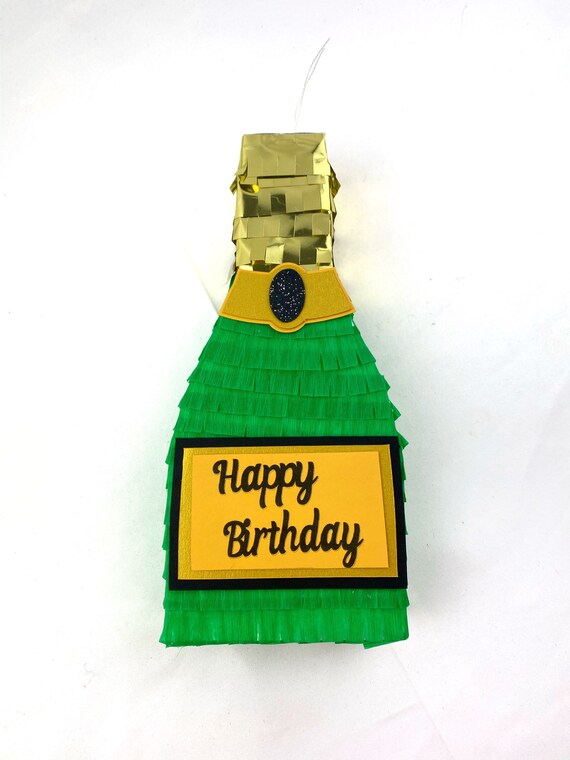 Champagne mini piñata (1), celebration, congratulations, milestone, proposal, wedding, bridesmaids, gift box, party favor Il_570xn