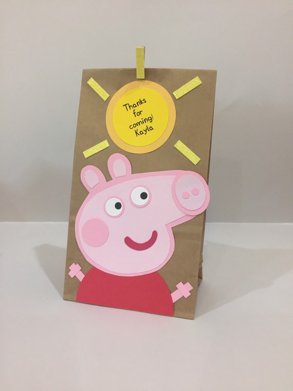 Peppa pig party, peppa pig party bags , Peppa Pig goody bags, Peppa Pig candy bags, Peppa Pig party favors, peppa pig sacks, peppa pig bags Il_570xn