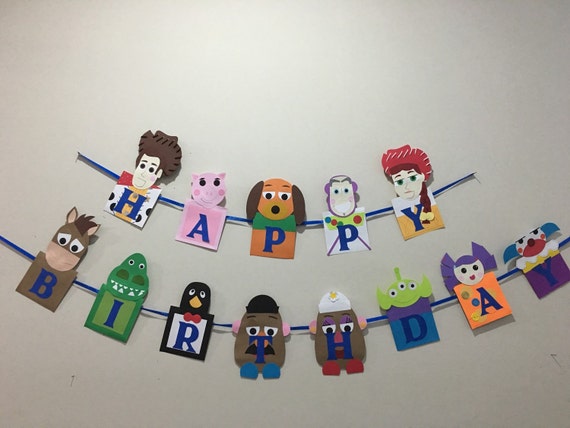 toy story banner, toy story party, toy story birthday, toy story decoration, banner of toy story, woody and friends, buzz lightyear Il_570xn