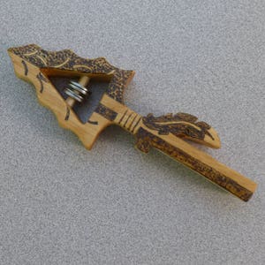 FSU Spear Rattle,Seminoles,Florida State,Wood Rattle,Handmade Gift,FSU Baby Toy,Baby Shower Gift,Newborn Gift,Baby Girl,Baby Boy,Rattle