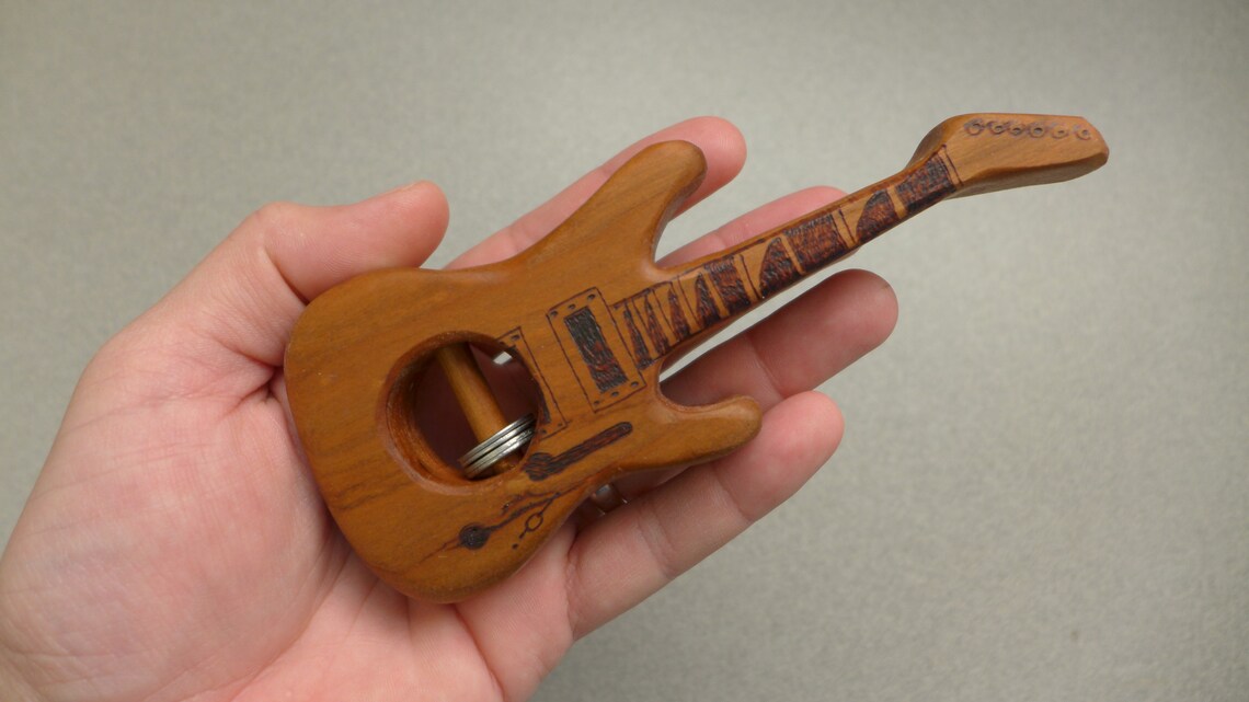 Rocker Baby Guitar Rattle Jackson Soloist Wooden Rattle Etsy