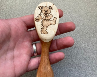 Grateful Dead Baby Rattle, Maple & Cherry Wooden Rattle, Dead Head Baby, Jam Band Baby, Wooden Baby Rattle, Jerry Garcia Baby