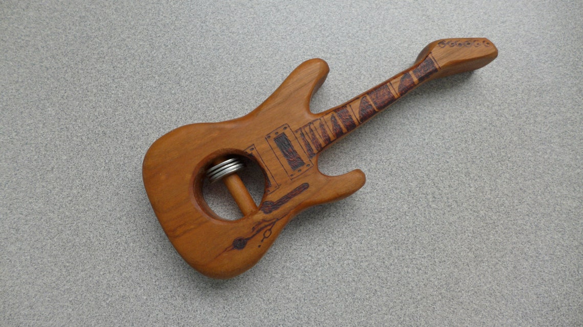 Rocker Baby Guitar Rattle Jackson Soloist Wooden Rattle Etsy