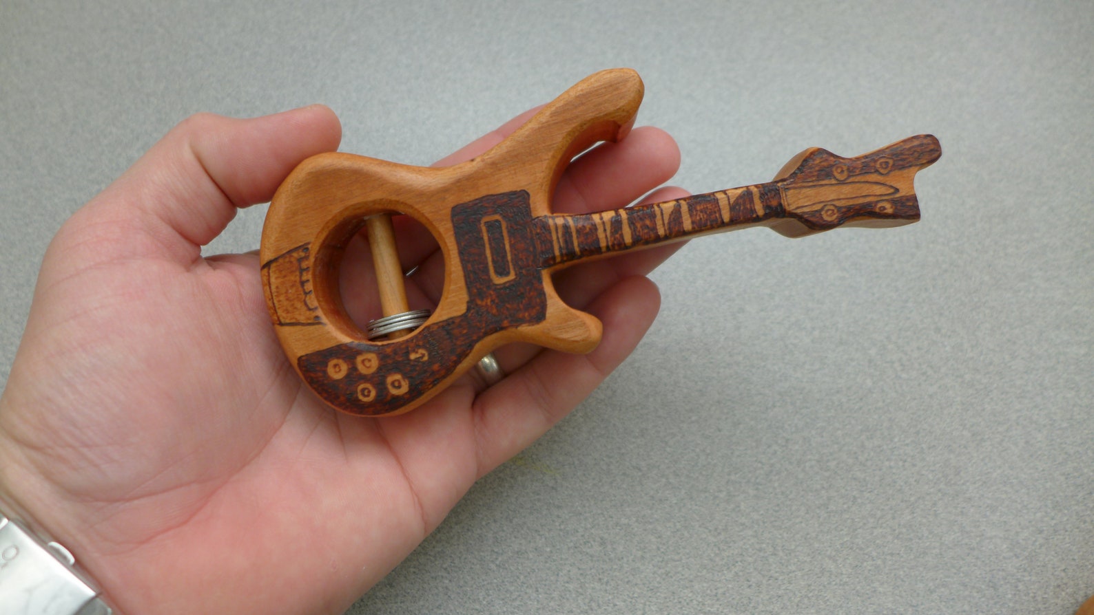Guitar Rattle Rocker Baby Motorheadrickenbackercherry Wood Etsy