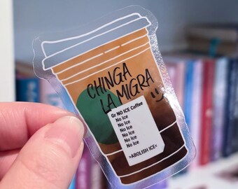 No ICE Coffee – Clear Vinyl Sticker