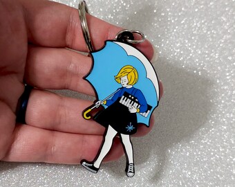 Rainy Girl Enamel Keychain 2.5"