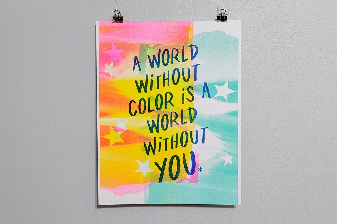 A World Without Color Risograph Print - Etsy